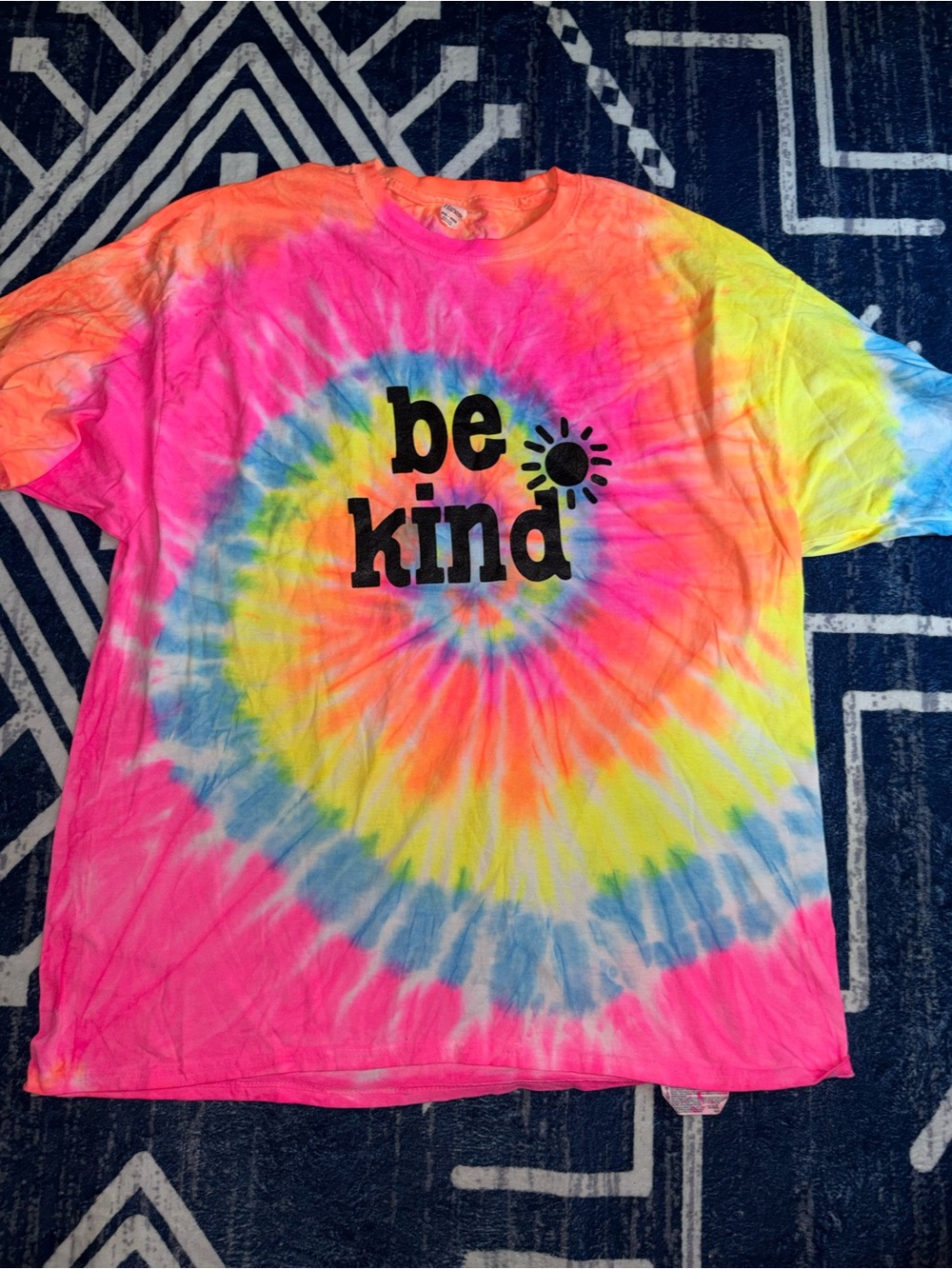 Be Kind Tie-Dye Short Sleeve Tee - Multicolor